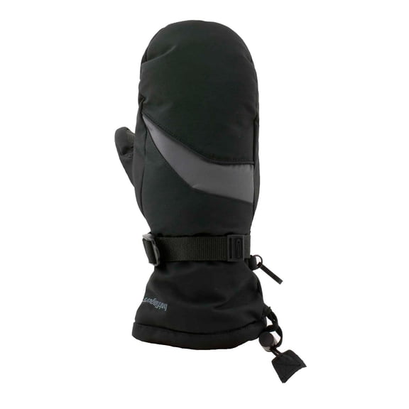 HOTFINGERS Snow-Line Ladies Waterproof Mittens, Color: Black/Dark Gray, Size: M