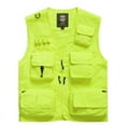 thumbnail image 1 of HOTIAN Fishing Vest Jcket for Men and Women Quick-Dry Outdoor Cargo Utility Vests with Multi-Pocket for Travel Work Photography Neon Green XXL, 1 of 7
