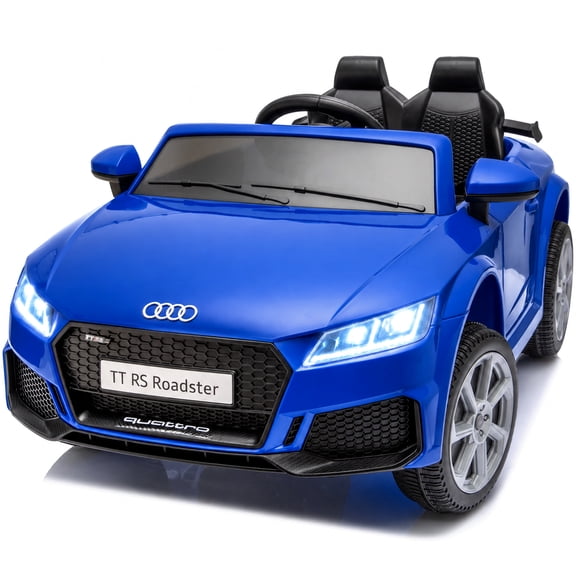 HOTJOY 12V Ride on Car, Licensed Audi TT RS Roadster Kids Electric Car with Remote Control, Powered Ride on Toys for Kids Ages 1-4 w/ 4-Wheel Suspension, Bluetooth & Music, Soft Start & Stop - Blue