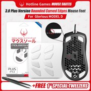 HOTLINE GAMES 3.0 PLUS Mouse Feet Skates For Glorious Model D Wireless Gaming Mouse, 2Sets