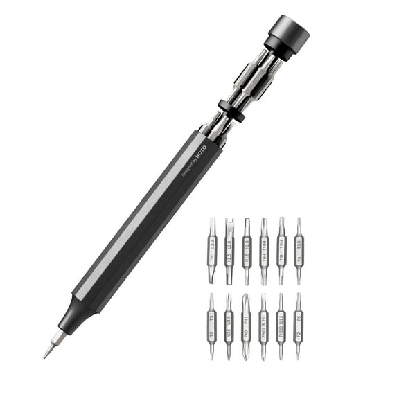 HOTO 24  in 1 Precision Screwdriver Set, Pen Shape Manual Screwdriver - Dark Grey