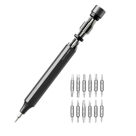 HOTO 24 in 1 Precision Screwdriver Set, Pen Shape Mini Manual Screwdriver - Dark Gray