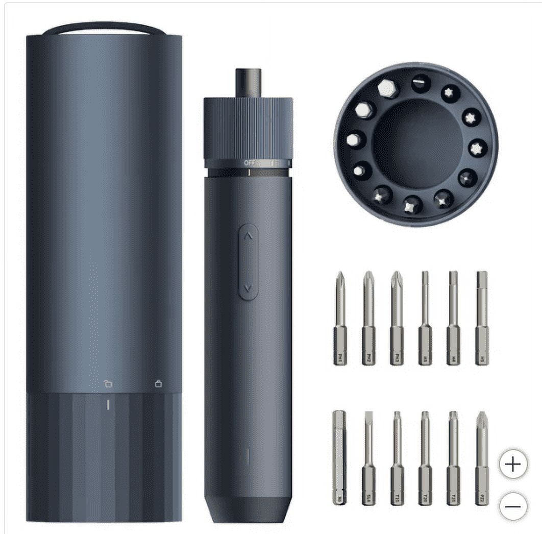 HOTO 3.6V Portable Screwdriver Kit, 12 Bits, Quick Charging, Alloy Box