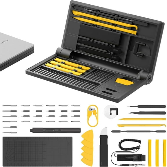 HOTO Electric Precision Screwdriver Set, 48 in 1 Electronics Tool Kit - Black