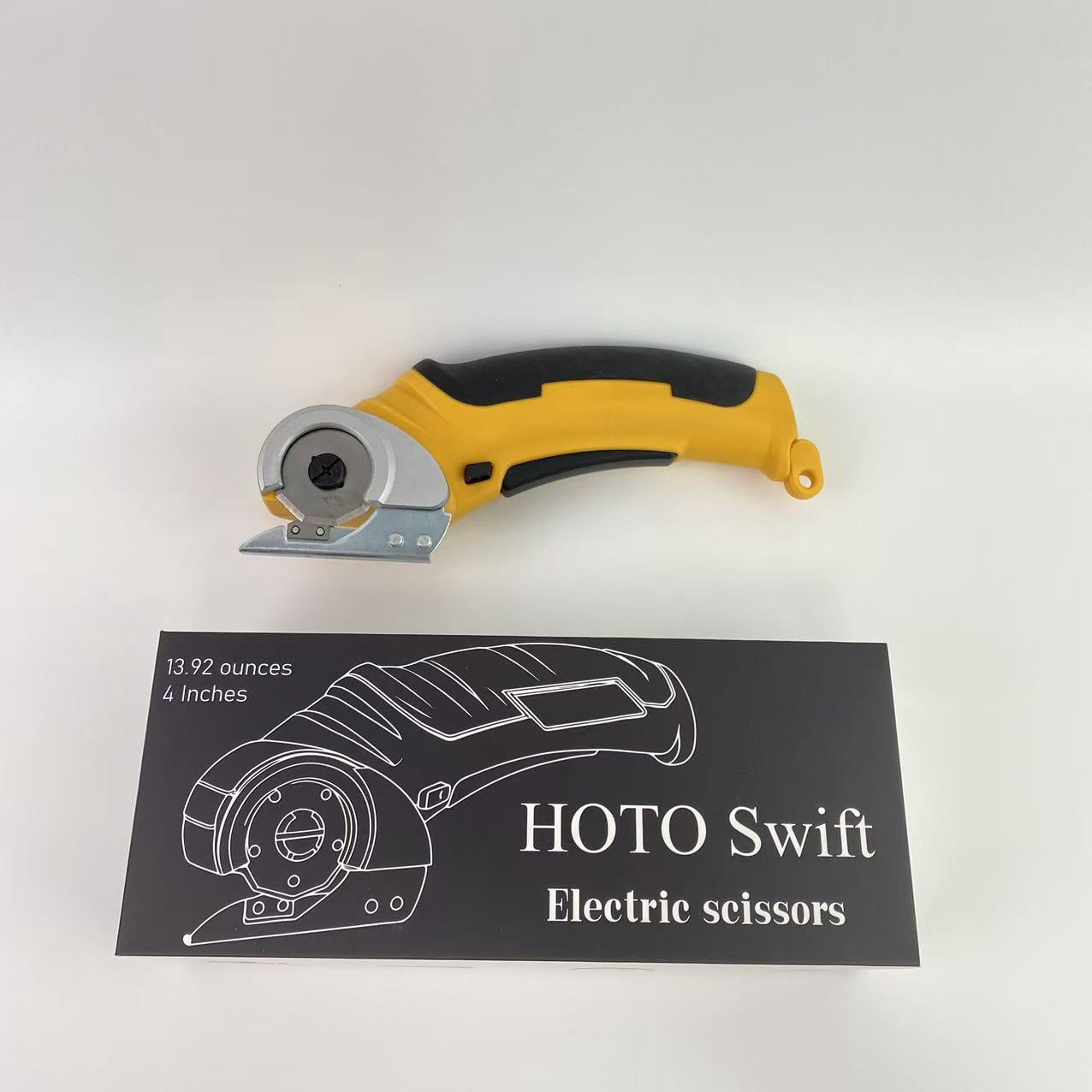 HOTO Swift Electric scissors,Cordless Electric Scissors, Rotary Cutter for Fabric and Cloth, Fabric Cutter for Carpet Leather Felt with Storage Box