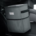 thumbnail image 1 of HOTOR Car Trash Can with Lid, Leak-Proof Car Garbage Can with Mesh Pockets, Car Accessories, 2 Gallons, Gray, 1 of 6