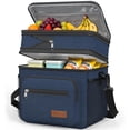 thumbnail image 1 of HOTOR Double-Layer Insulated Lunch Box for Men & Women, Leakproof Cooler for Work, Travel & Picnic, 11.1" x 9.7" x 6.7", Dark Blue, 1 of 1
