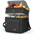 thumbnail image 1 of HOTOR Double-Layer Insulated Lunch Box for Men & Women, Leakproof Cooler for Work, Travel & Picnic, 11.8" x 10.6" x 13.4", Black, 1 of 1