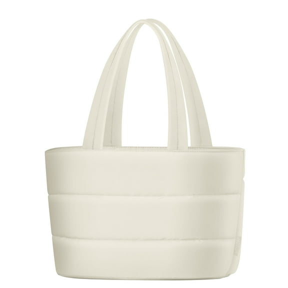 HOTOR Lunch Bag, Leak-Proof & Water-Resistant & Puffer Tote Lunch Box for Men & Women, Beige, 10.2" x 6.1" x 8.3"