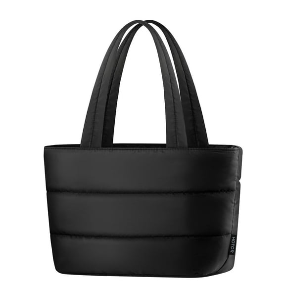 HOTOR Lunch Bag, Leak-Proof & Water-Resistant &Puffer Tote  Lunch Box for Men & Women,  Black,  10.2" x 6.1" x 8.3"