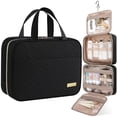 thumbnail image 1 of HOTOR Travel Toiletry Bag for Women & Men, Spacious Hanging Hook Makeup Bag for Travel Size Toiletries, Black, 1 of 8