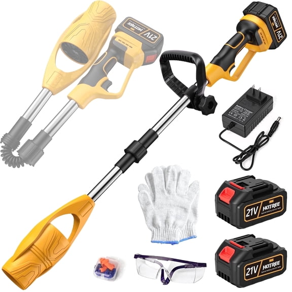 HOTREE Cordless Leaf Blower 600CFM with 2×21V Batteries Foldable for Lawn Care Patio Cleaning Dust