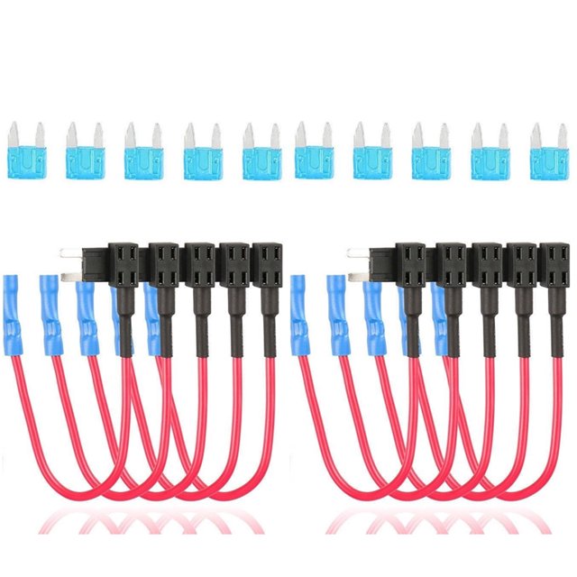 HOTSYSTEM Mini Blade Plug Fuse Boxe Holder Add A Circuit ACS ATO ATC 15A Wire Car