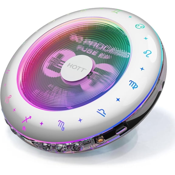 HOTT C901 CD Player Portable,Album CD Players with 5.3 Anti Skipping cd Player 1800mAh with Support TF Card/ Light Small CD Players for Audiophiles Travel