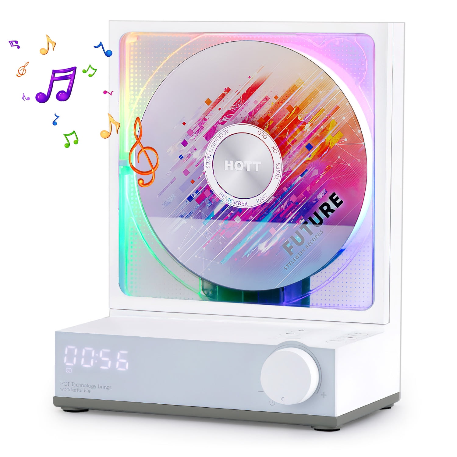 HOTT CD Player Portable Bluetooth Desktop CD Player for Home with Timer