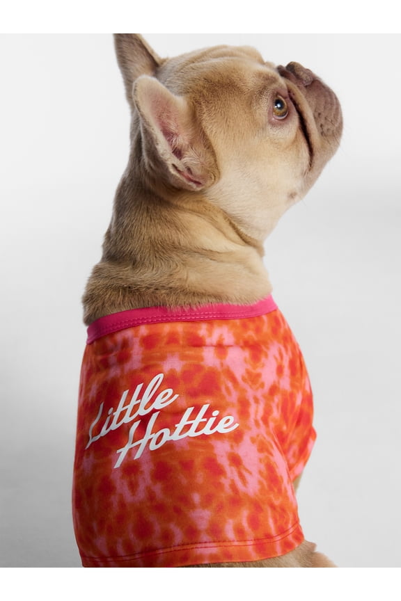 Hot Dog Summer By Megan Thee Stallion Little Hottie Dog T-shirt, Pink and Orange, Small