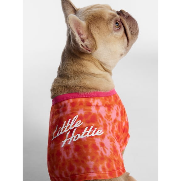 Hot Dog Summer By Megan Thee Stallion Little Hottie Dog T-shirt, Pink and Orange, Extra Small