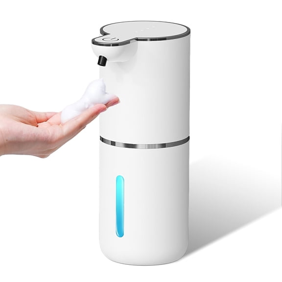 HOTU Automatic Soap Dispenser Touchless, Hands-Free, Multi Adjustable Volume, Long Battery Life, Compatible with Thick & Thin Dish/Hand Soap for Bathroom and Kitchen, Easy for Toddlers, White