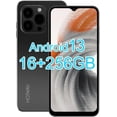 thumbnail image 1 of HOTWAV Note 13 Pro Smartphones 6.6'' HD 90Hz Android 13 16GB(8 8) 256GB Unlocked Mobile Phone 50MP 16MP 5160mAh Battery (Black), 1 of 7