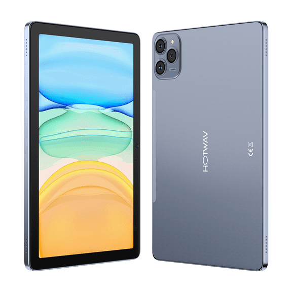 HOTWAV Pad 12 4G Tablet PC 10.1-inch Display ,6580mAh Battery,3GB 64GB Android 15-Grey/Blue