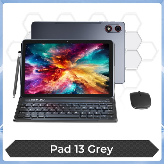 HOTWAV Pad 13 Ultra-Thin & Lightweight Tablet Android 16 OS 10.1'' , 4GB RAM 128GB ROM 6580mAh,Green/Grey
