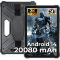 thumbnail image 1 of HOTWAV R9 Pro 2025 Rugged Tablet Android 14-2K 11 Inch 20080mAh Waterproof Tablet, 20GB 256GB/2TB SD Outdoor Tablets,Black, 1 of 6