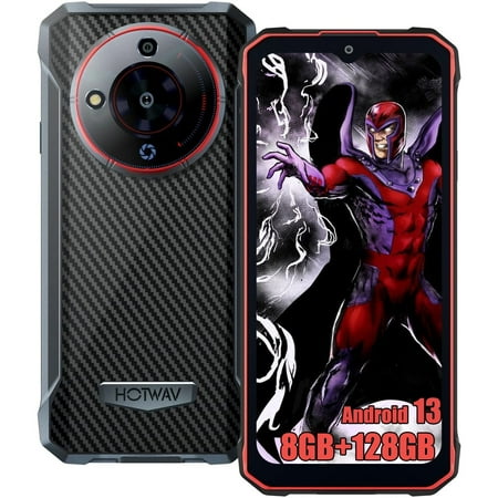 HOTWAV T7 6280mAh 8GB+128GB 6.52" HD+ Android 13 21MP+8MP Dual 4GLET Rugged Smartphone IP68/ IP69K