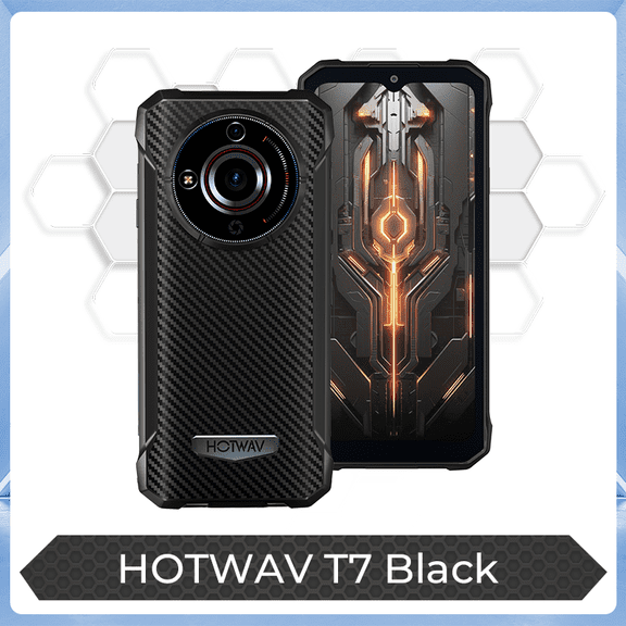HOTWAV T7 Rugged Smartphone 6.52'' HD Ultra Thin 6280mAh Battery,Android 13,Black/Red