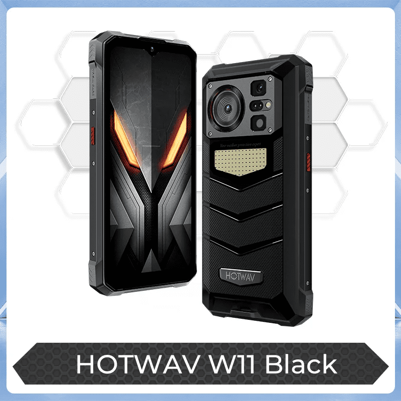 HOTWAV W11 Android 13 Outdoor Mobile Phone 12GB 256GB (2TB Expandable), 20800mAh Battery 33W Outdoor Smartphone