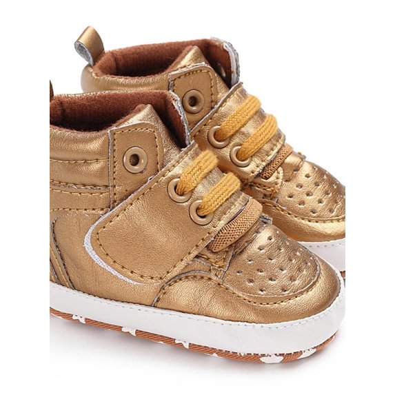 HOTWINTER Baby Girls Boys Shoes Soft Sole High Top Sneaker Anti-Slip Sole Newborn Infant First Walkers