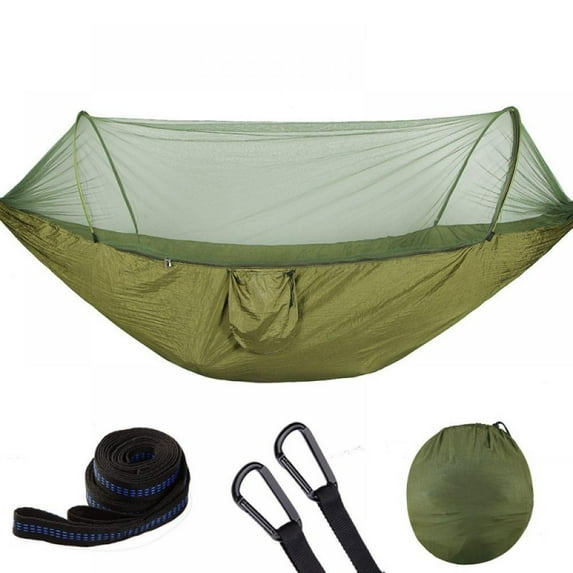 HOTWINTER Camping Hammock with Mosquito Net, Portable Nylon Hammock Tent for Indoor Backpacking Hiking Travel