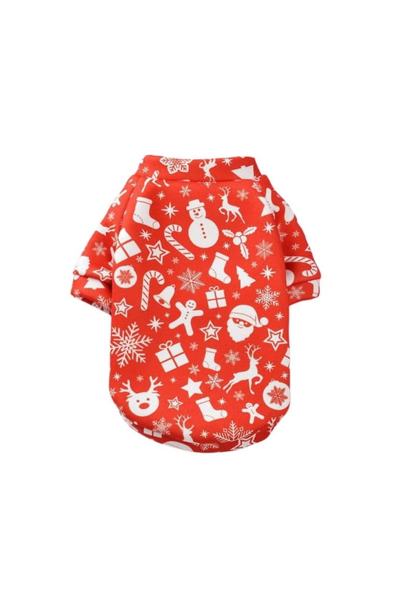 Christmas Dog Shirt Soft Breathable Pet Dog Clothes Xmas Holiday Dog Apparel Puppy Outfits Pet Shirts for Small Medium Dogs Cosplay