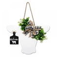 thumbnail image 1 of HOTWINTER Cow Head Welcome Sign Front Door Decor Wall Pediments Rustic Farmhouse Door Hanger Wreath Welcome Hanging Porch Sign for Home Decoration, 1 of 6