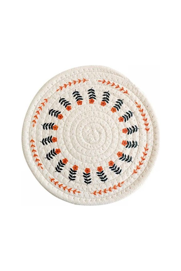 Handmade Braided Coaster for Drinks, Absorbent Heat, Resistant Round Drink Coaster, Great Housewarming Gift