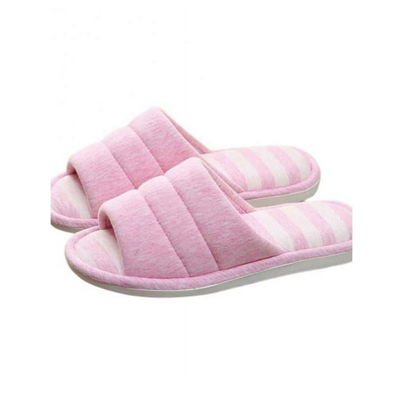 HOTWINTER House Slippers for Women Men Bedroom Indoor Slippers, Open Toe Slippers for Women Memory Foam House Slippers