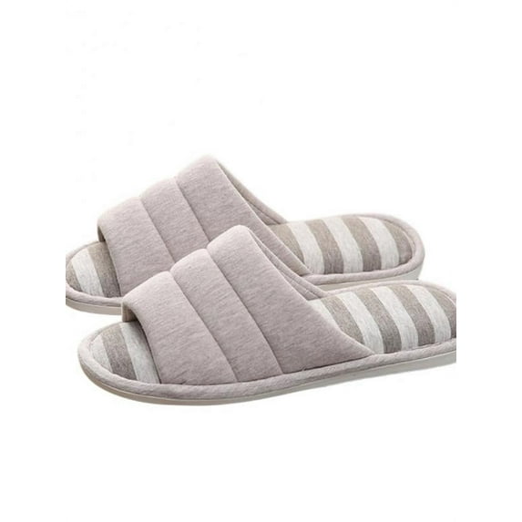 HOTWINTER House Slippers for Women Men Bedroom Indoor Slippers, Open Toe Slippers for Women Memory Foam House Slippers