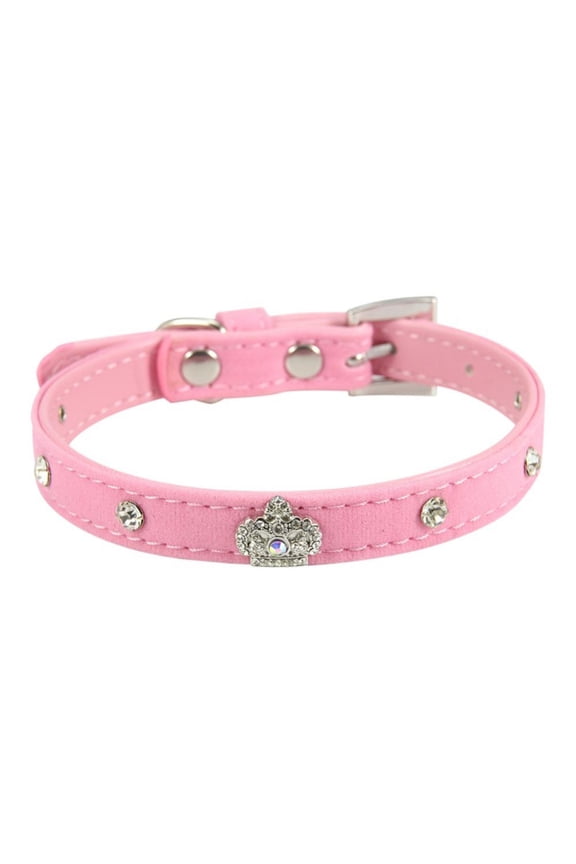 Leather Cat Collars Bell, Cats Safety Collar with Elastic Strap, Adjustable Collar for Cats, Personalized Moon & Rhinestone Length for Cats