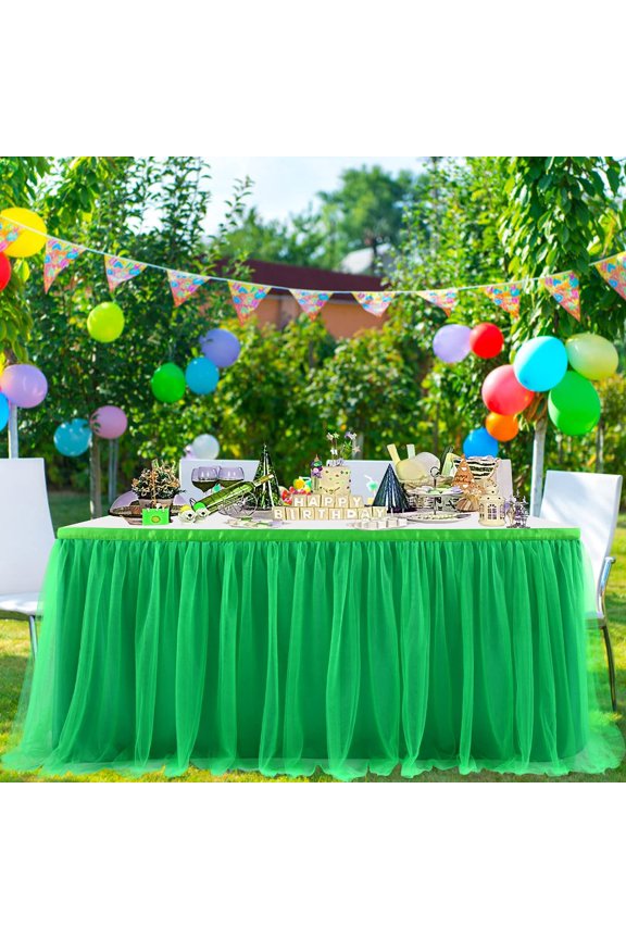 Tulle Table Skirt Tutu Table Skirts for Rectangle Tables Baby Shower Girl Party Wedding Princess Birthday