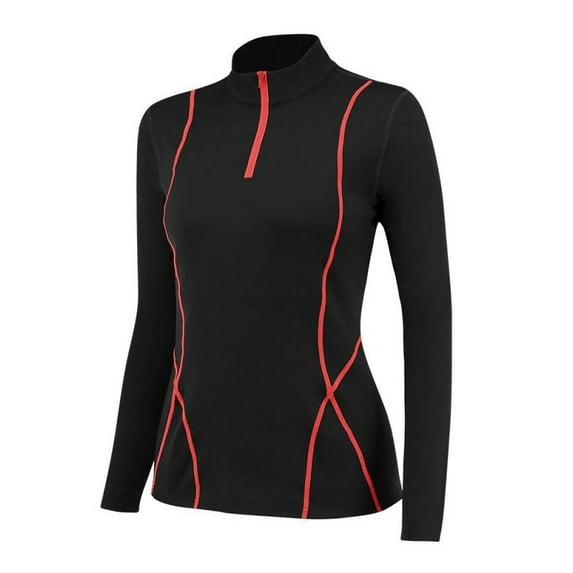 HOTWINTER Women’s Dry-Fit Athletic 1/4 Quarter Zip Pullover, Running Yoga Workout Long Sleeve Shirt