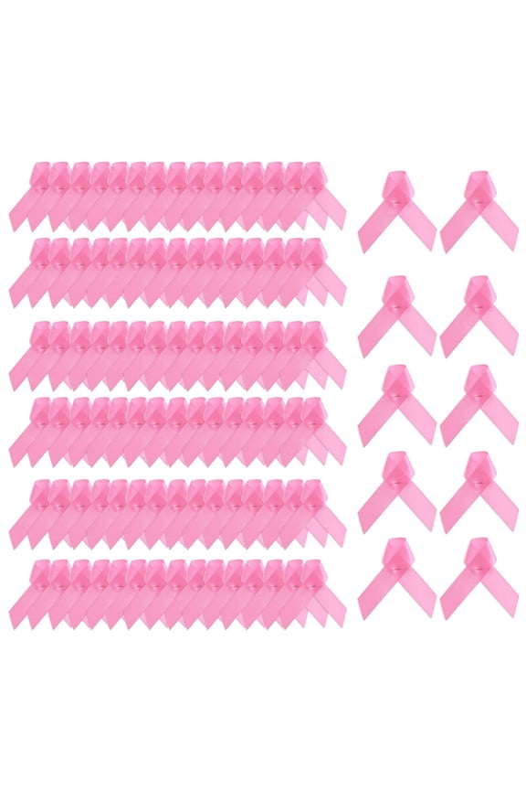 100Pcs Love Charity Ribbon Peace Knot Pin Caring Ribbon Aids Red Ribbon Polyester Chest Strap Pin Badge Cheer Bow Ribbon