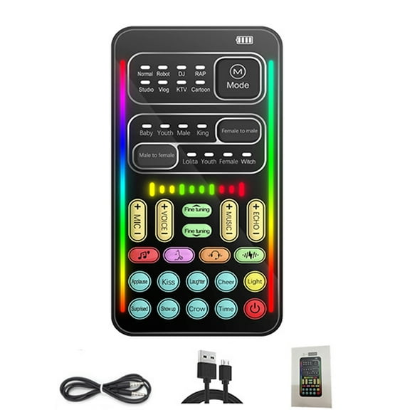 HOTYA Mini Voice Changer 16 Different Audio Effects Voice Changing for Games Song