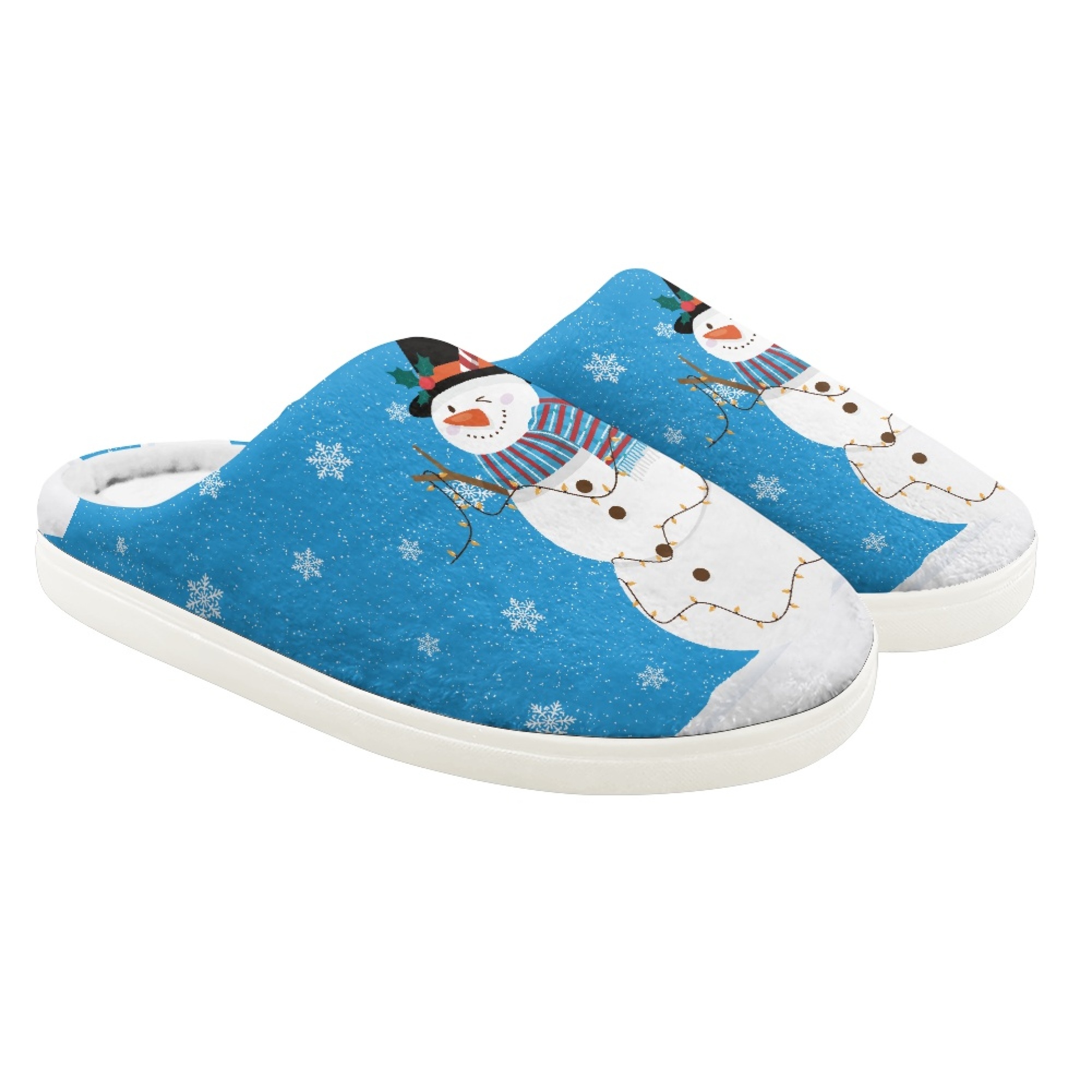 HOTYD Christmas Children's Plush Slippers Fuzzy Slippers Flannel