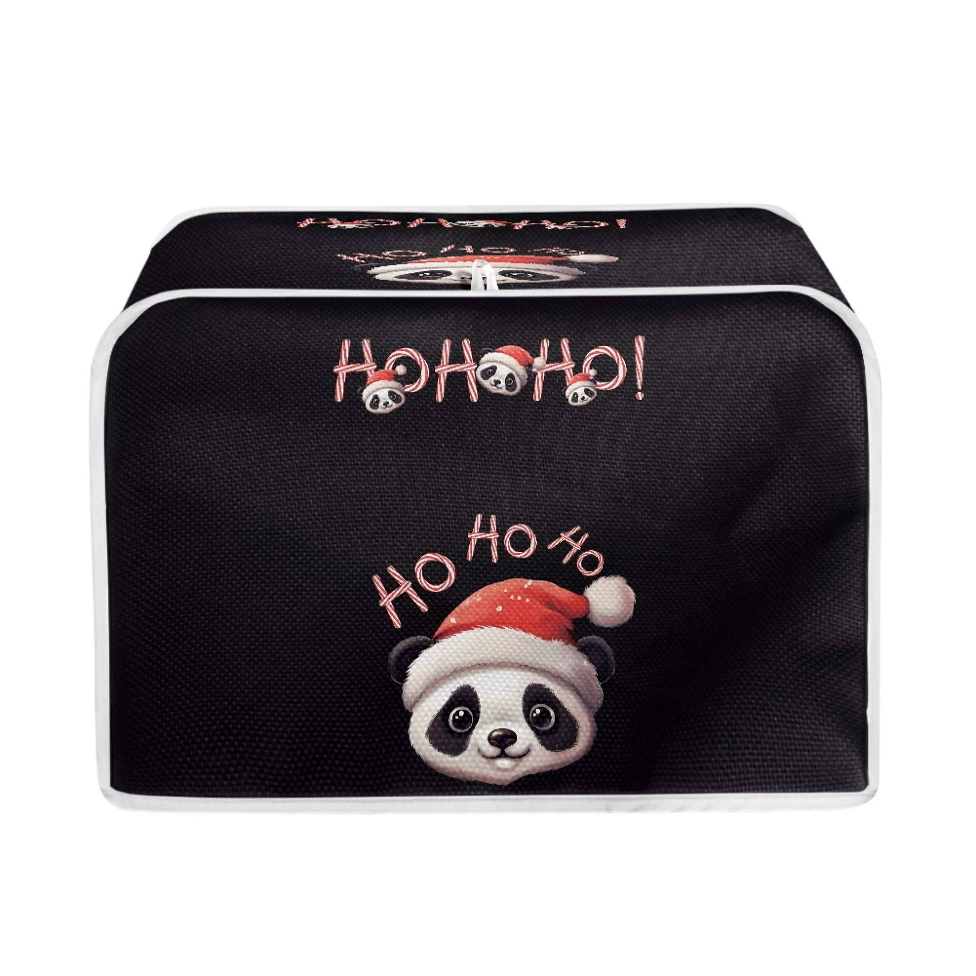 HOTYD Christmas Print Toaster Covers for 2 Slice Decorative Zipper Made of Linen Spandex Fabric