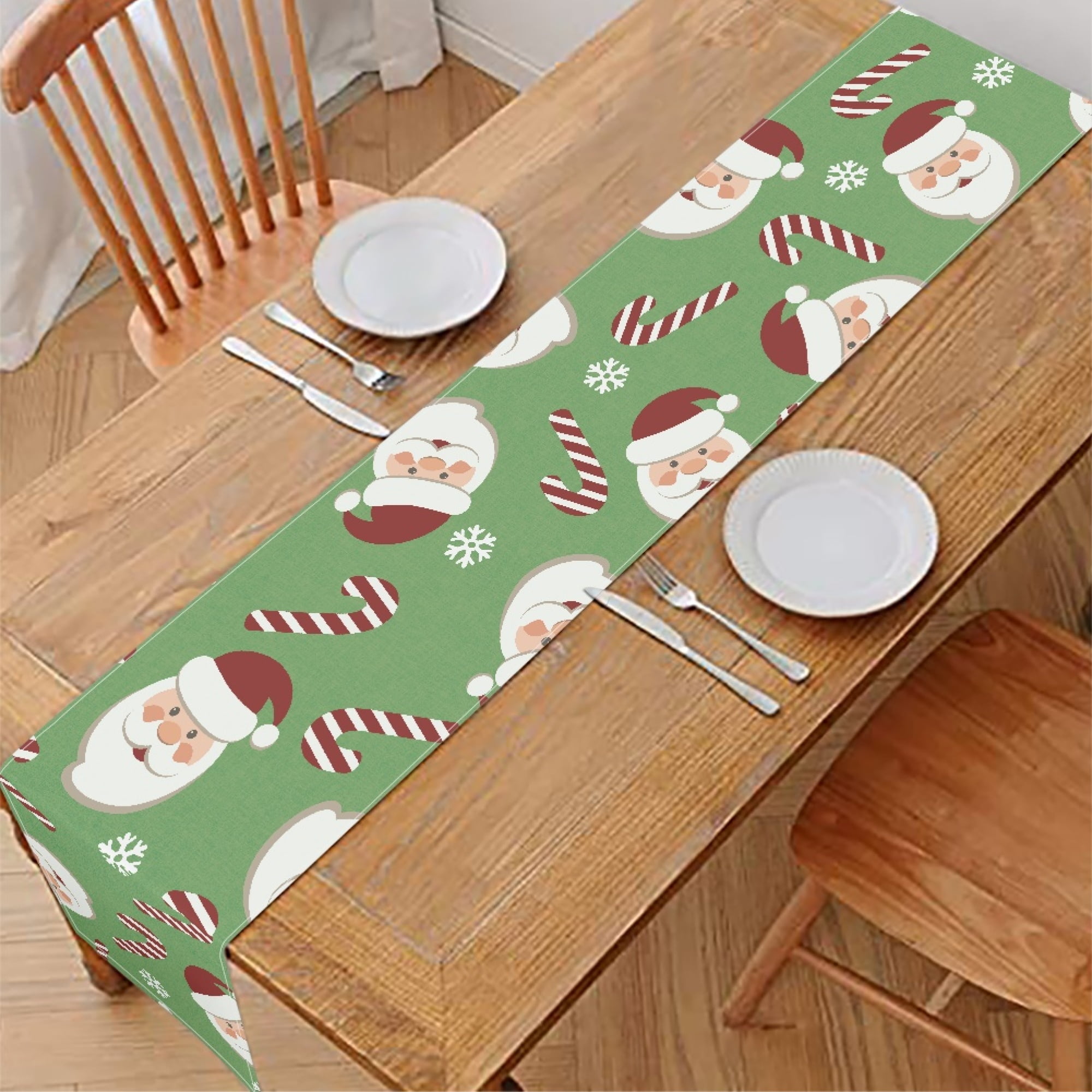 HOTYD Christmas Theme Table Runner Polyester Durable Dining Table