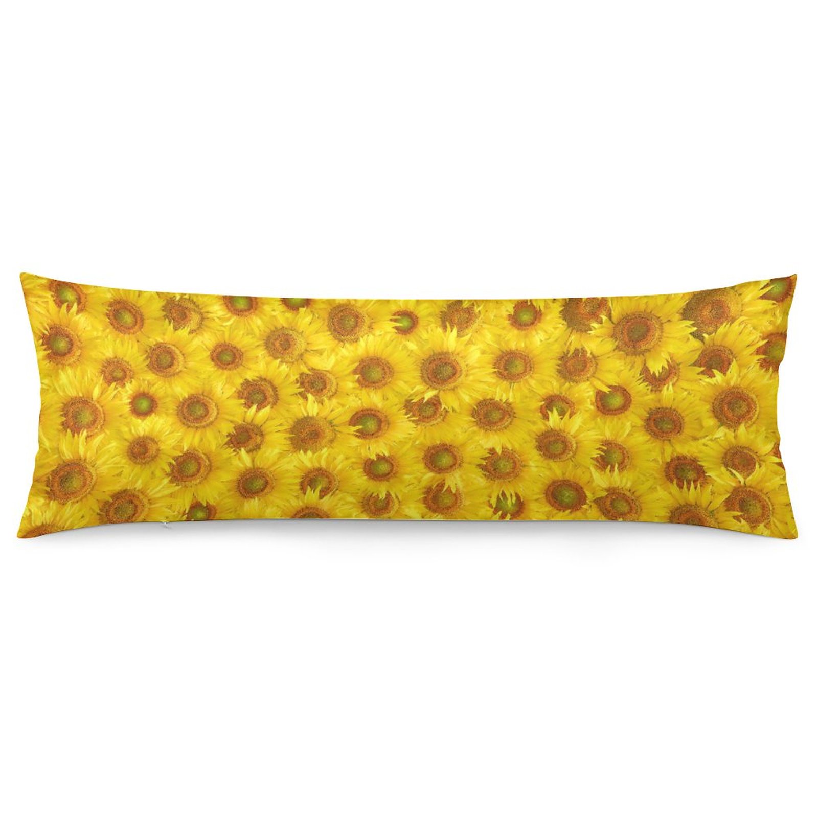 HOTYD Large Pillow Case Sunflower Printed Polyester Material Natural