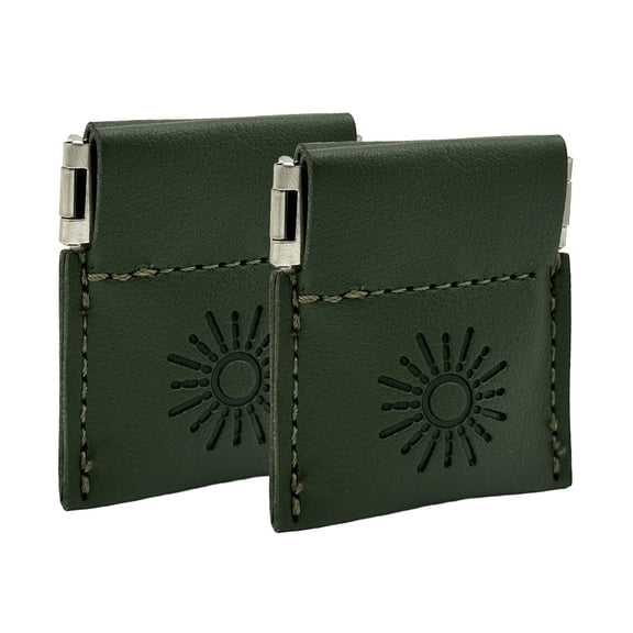 HOTZ Zyn Pouch Holder  Discreet 2-Pack for Zyn, Nectr, Snus | Small Gift for Him Stealth Green