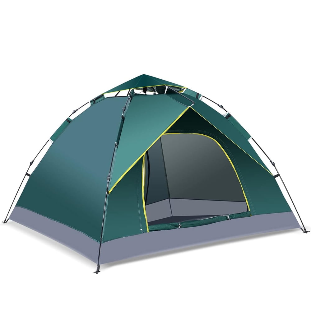HOUFIY 4-Person Camping Tent, Easy Pop-Up Waterproof Dome for Hiking and Traveling