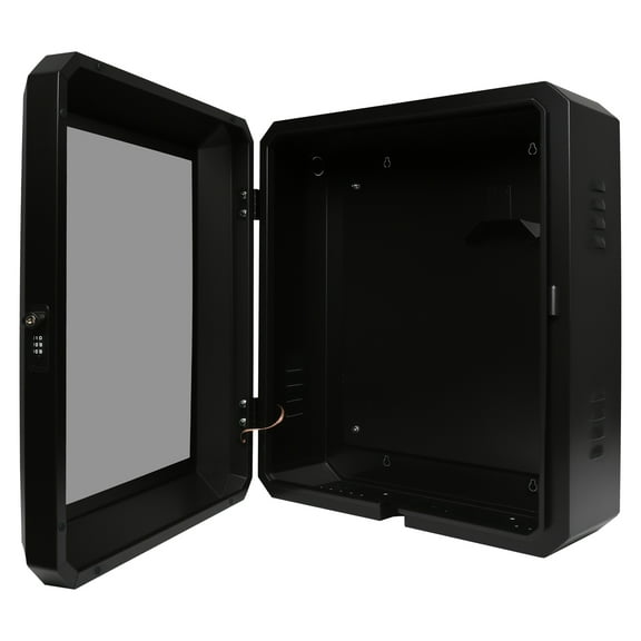 HOUGEET EV Charger Outdoor Enclosure, Home Charger Station Box Fit for Tesla Wall Charger, Cable Cord Holder Lock Box, Tempered Glass Front Panel,19.7 x 9.84 x 23.6in