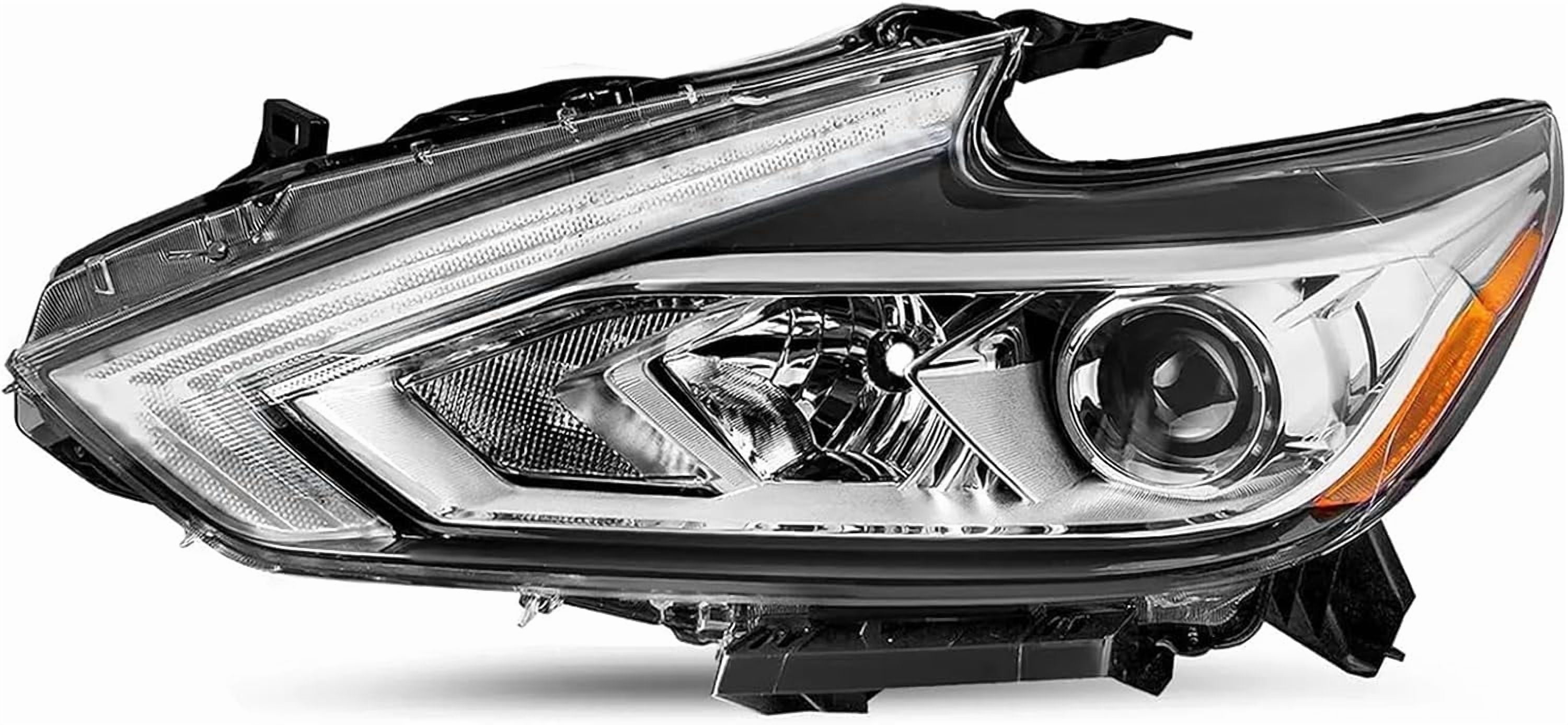 HOUGEET Fit For Nissan Altima 2016-2018 Left Driver Side Headlight Chrome W/O LED DRL