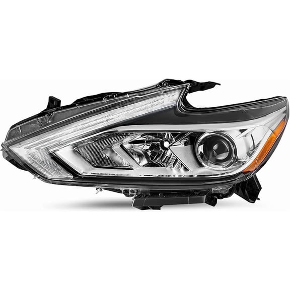 HOUGEET Fit For Nissan Altima 2016-2018 Left Driver Side Headlight Chrome W/O LED DRL